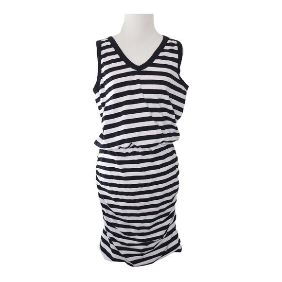 Sundry Ruched Tank Dress Striped XL - Picture 1 of 13